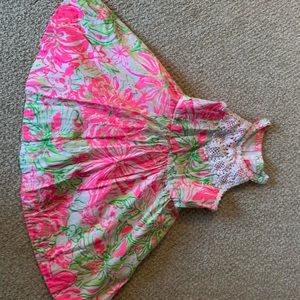 Lily Pulitzer Size 6 Bright Pink Dress with Lace